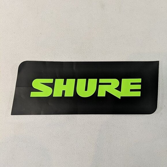 Shure Sticker 8x3 in Black Neon Green Microphones Bumper 330B41666 - Picture 1 of 7